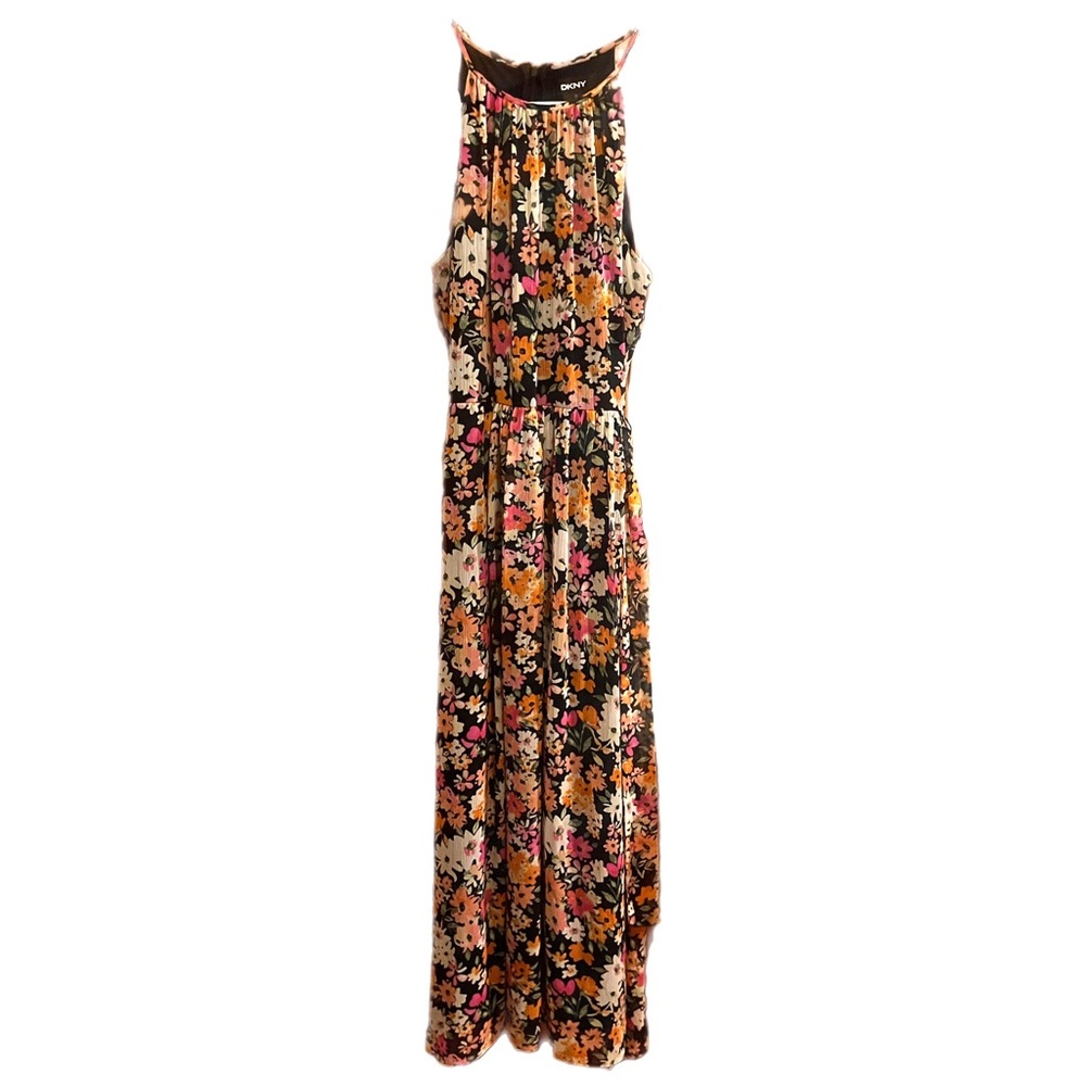 NWOT DKNY Floral Halter Maxi Dress